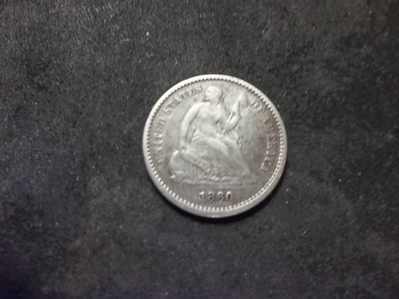 1860 Seated Liberty Half Dime