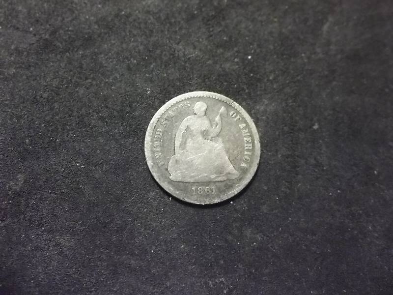 1861 Seated Liberty Half Dime