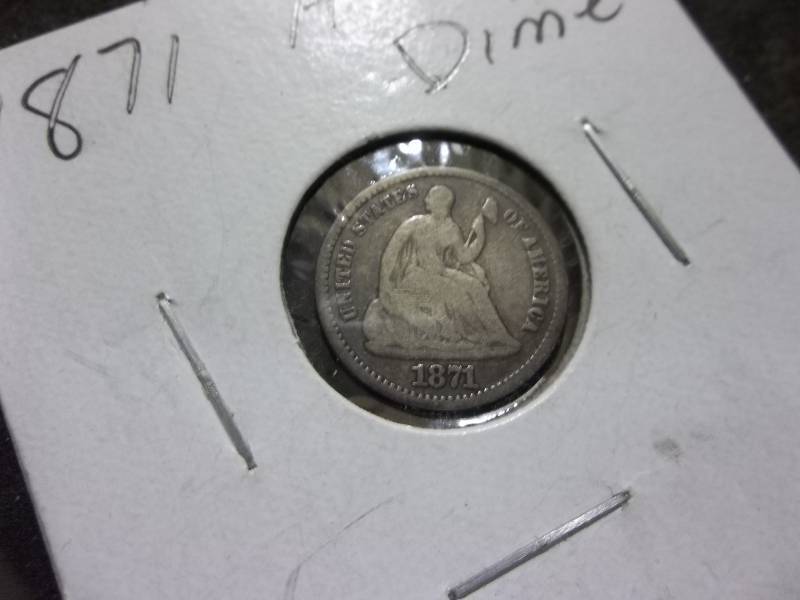 1871 Seated Liberty Half Dime