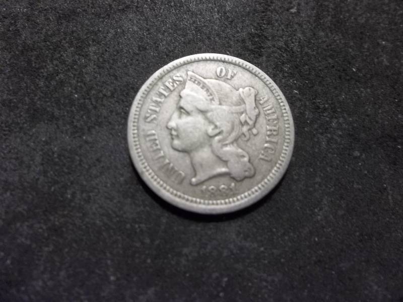 1881-3 Cent Nickel