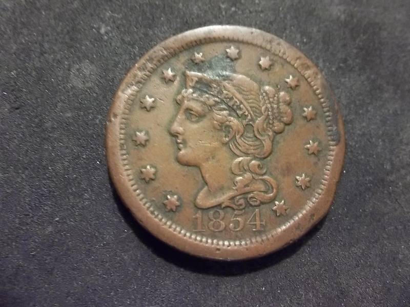 1854 Large Cent