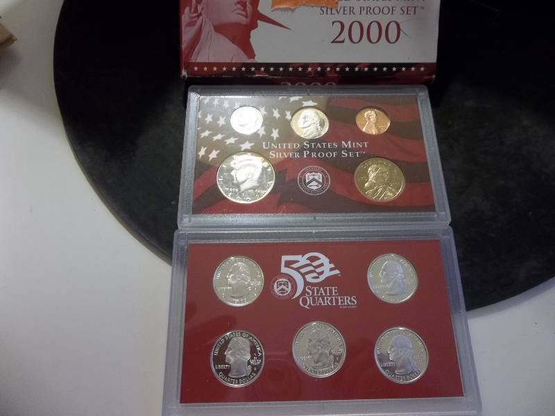 2000 U S Silver Proof Set With State Quarters
