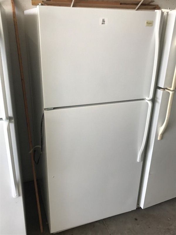 lot 16 image: Whirlpool Refrigerator With Freezer...