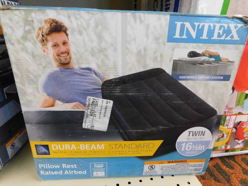 lot 266 image: Pillow Rest Raised 16.5 Airbed, MSRP $49.99
