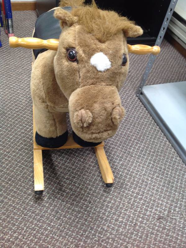 lot 27 image: Child Plush Rocking Horse