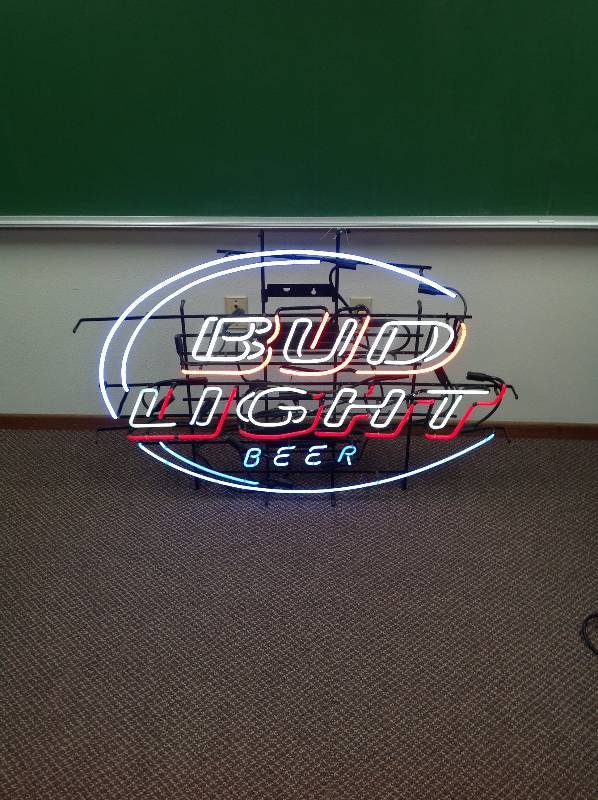 lot 45 image: Bud Light Beer Sign