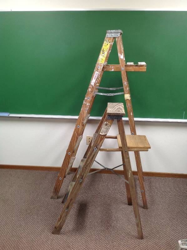 lot 50 image: Two Wooden Ladders