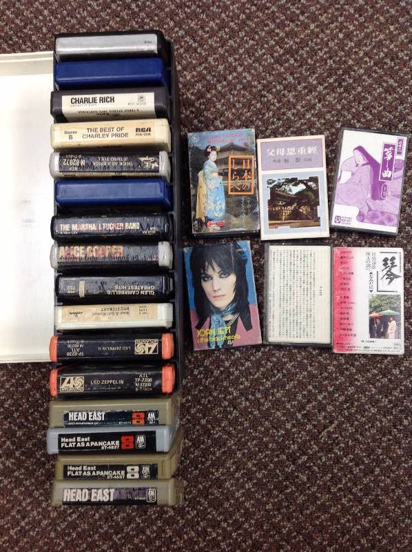 lot 89 image: Vintage 8 tracks and cassette tapes