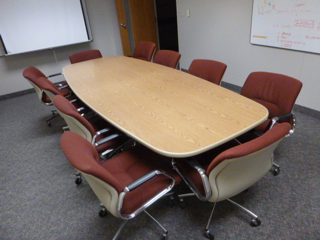 Conference Room Table with 10 Chairs