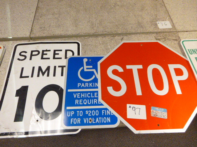 3 Parking Lot Signs
