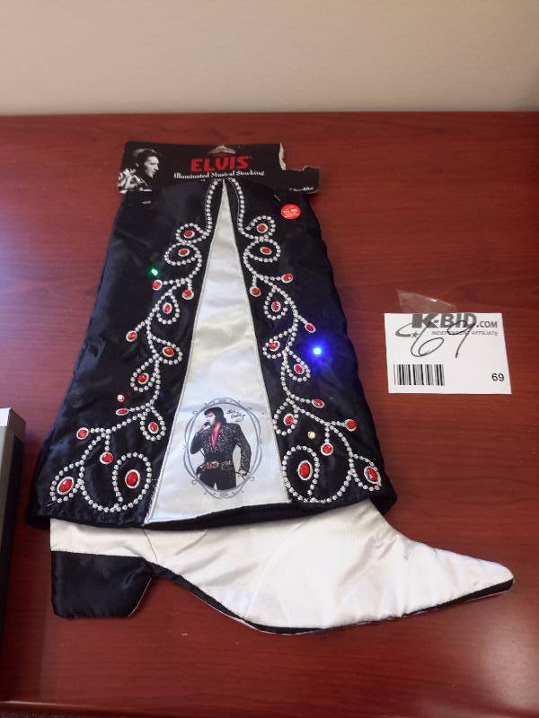 Elvis Boot Stocking plays  ALL SHOOK UP