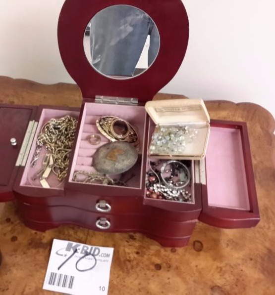 Jewel box and misc. Watches and Jewelry