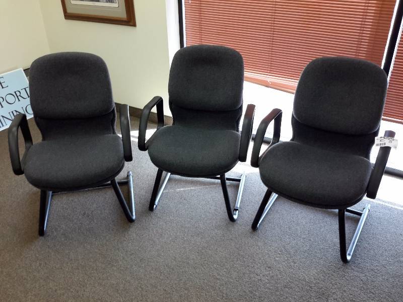 3 Very nice office waiting room chairs.