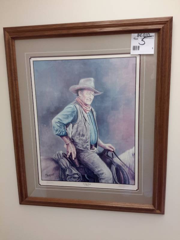 THE DUKE..  LOOKING BACK by TL Thompson Numbered print