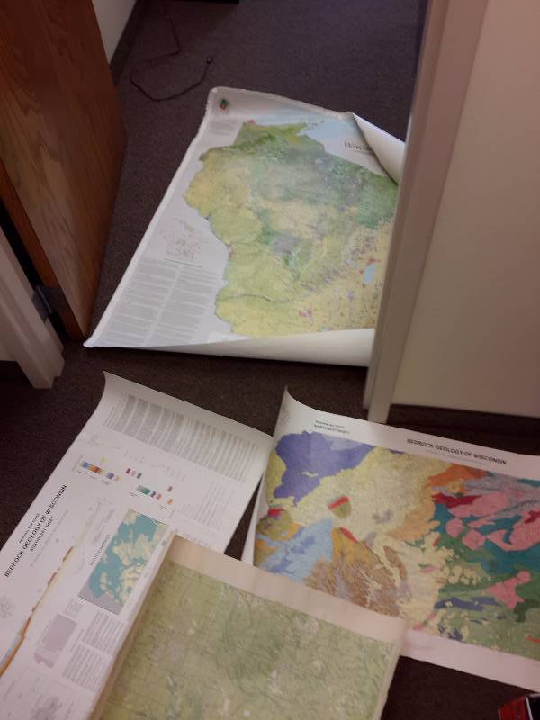 Wisconsin Land Cover and Other GEOLOGICAL maps of Wisc.