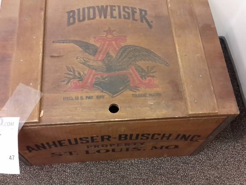 Vintage  Wood Anheuser Busch Beer case