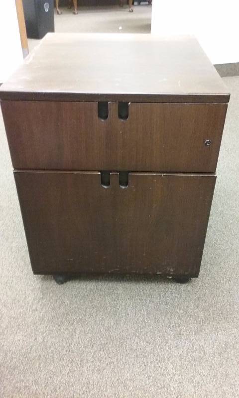 2 Drawer Wooden File Cabinet