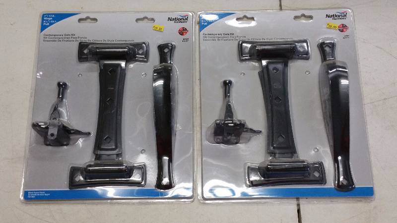 Contemporay Gate Kit T Hinges, Gate Latch, Decorative Pull