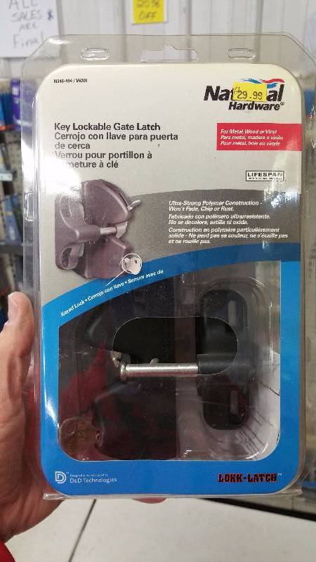 Key Lockable Gate Latch