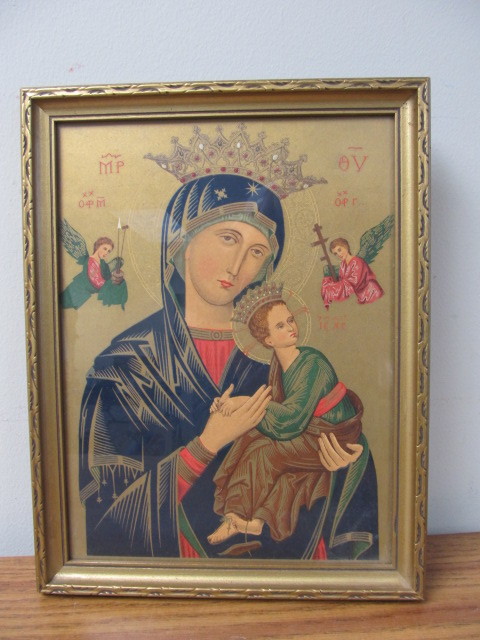 lot 13 image: Vintage Religious Framed Lithograph