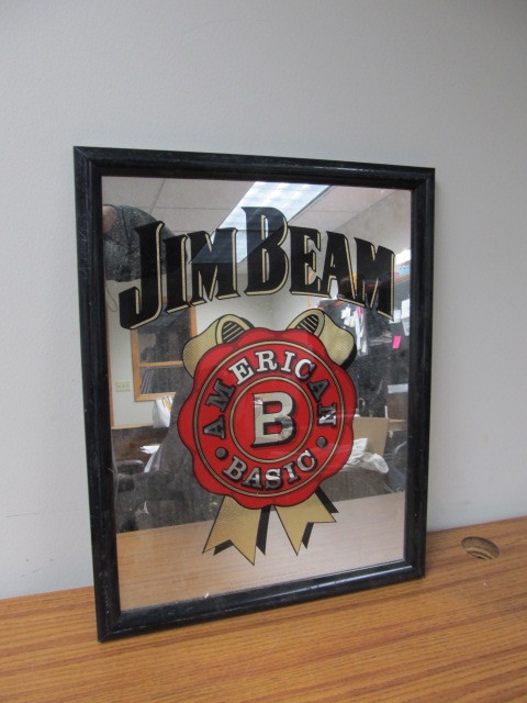 lot 34 image: Jim Beam Advertising Mirror