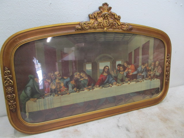 lot 97 image: Nice Old Vintage Framed LAST SUPPER Print