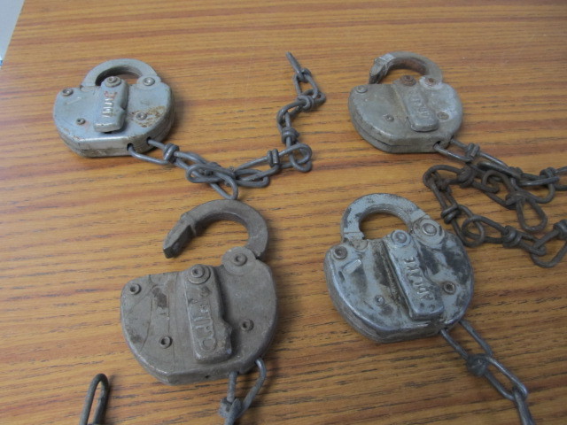 lot 101 image: Group of Vintage ADLAKE Railroad Locks