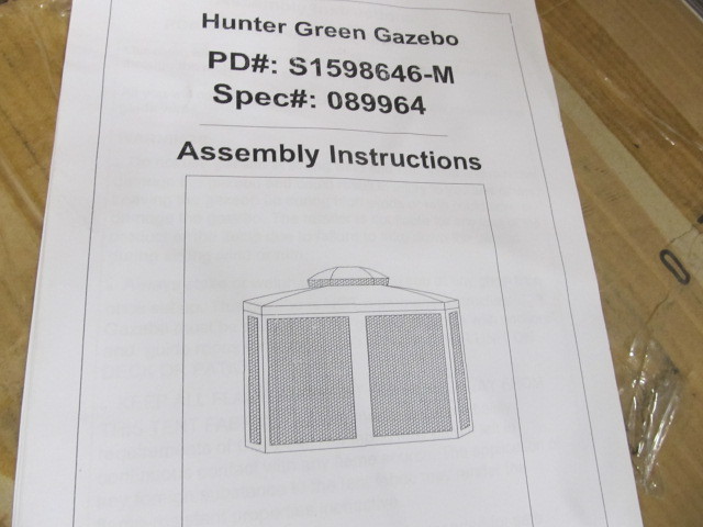 lot 155 image: New In Box Hunter Green Gazebo