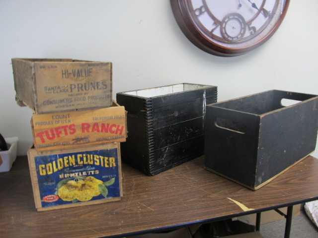 lot 168 image: Group of Vintage Wooden Crates