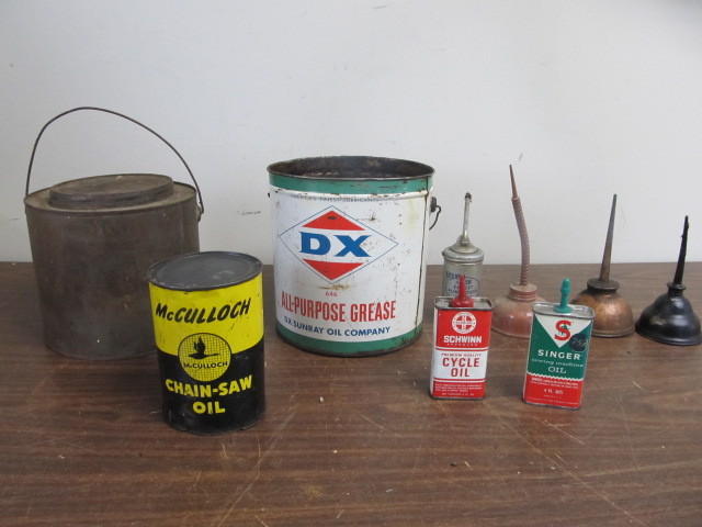 lot 170 image: Group of Vintage Oil etc Advertising Cans
