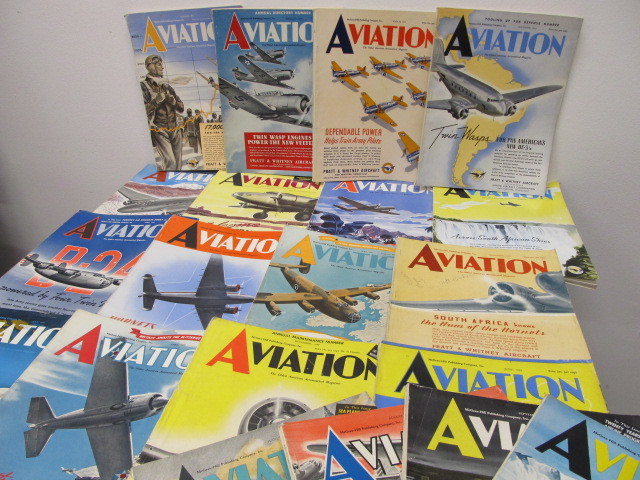 lot 204 image: Lot of Orig 1930s-40s Aviation Magazines