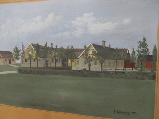 lot 4 image: Original Antique Signed & Dated FORT SNELLING Oil Painting