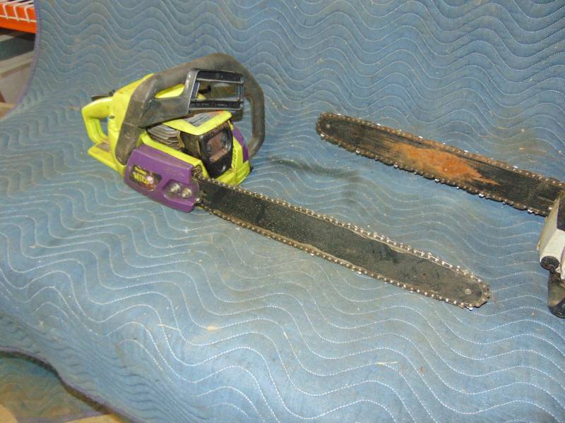 lot 36 image: (1) Poulan Wild Thing and (1) Craftsman Chainsaw for Parts or Repair