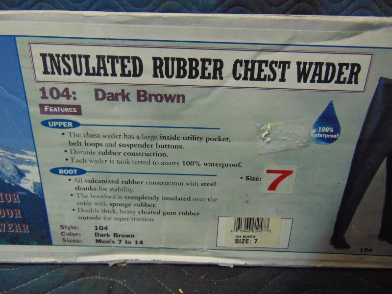 lot 194 image: Size 7 Insulated Chest Waders