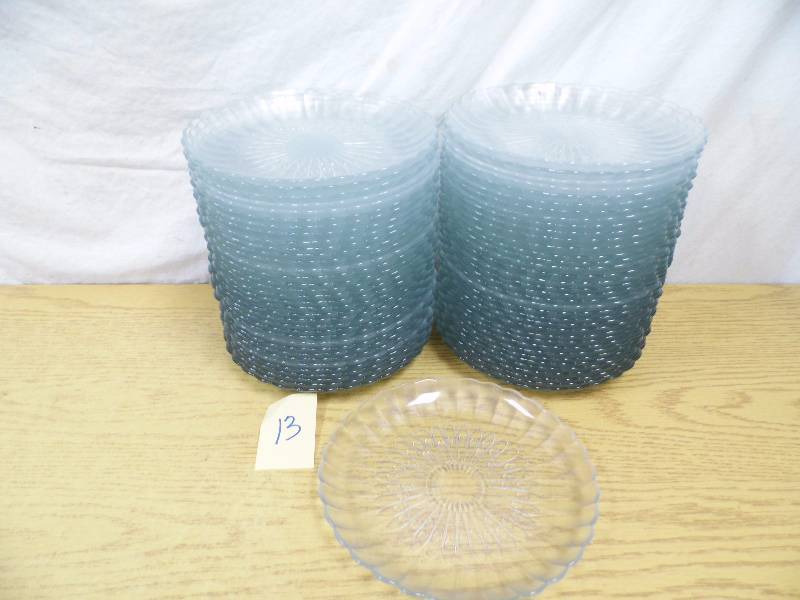lot 13 image: Lot of 70 Glass Salad Plates