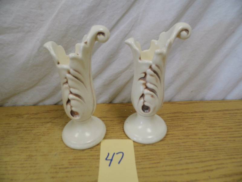 lot 47 image: Red Wing Pottery Candle Holders
