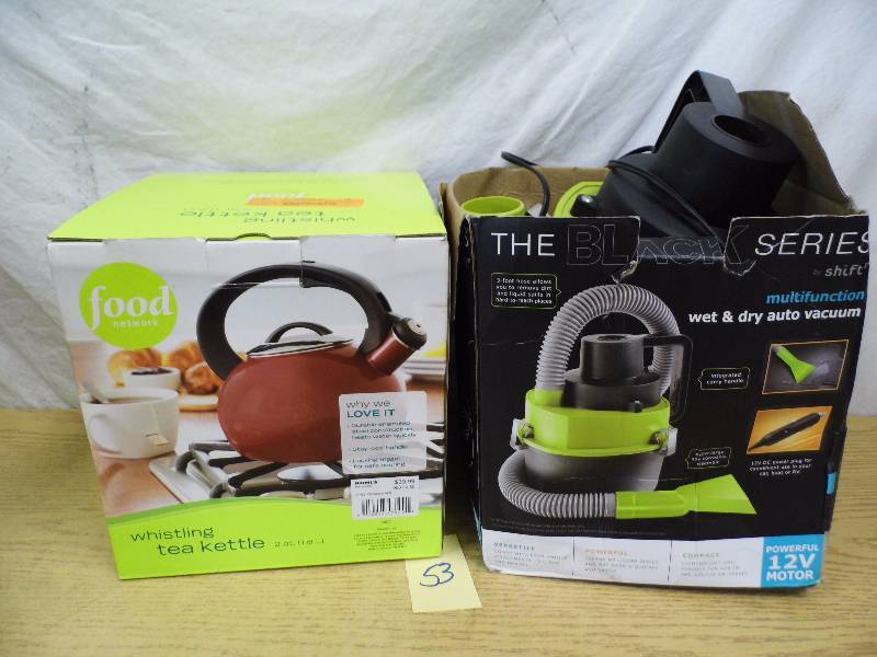 lot 53 image: Store Returns - Tea Kettle - WetDry Vac