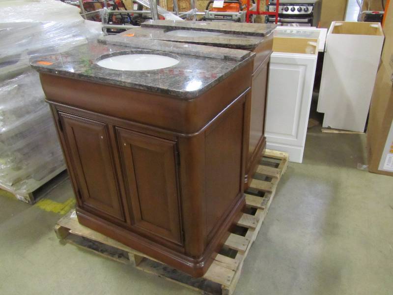lot 11 image: Home Decorators Collection La Grange 32 in. Vanity in Glazed Sienna