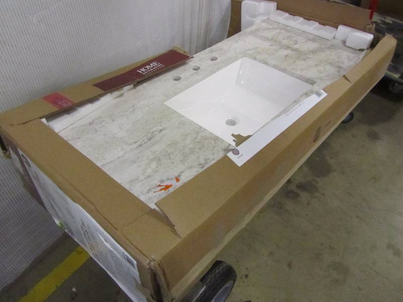 lot 14 image: Home Decorators Collection 49 in. Stone Effects Vanity Top