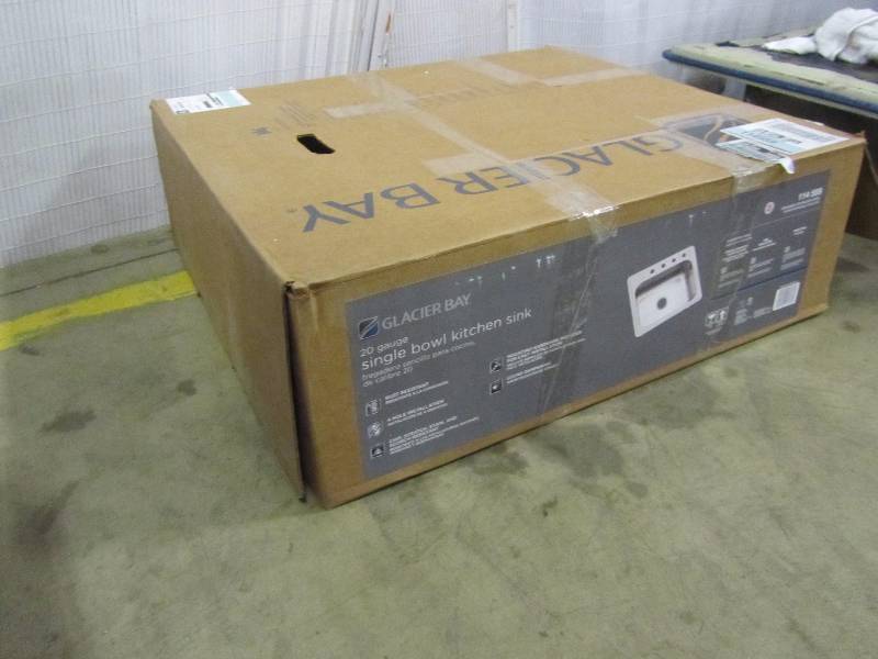 lot 16 image: Glacier Bay Drop-In Stainless Steel 25 in. 4-Hole Single Basin Kitchen Sink