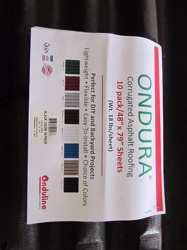 Ondura 100 Corrugated Asphalt Roofing 10 Pack Gray Amazon Com