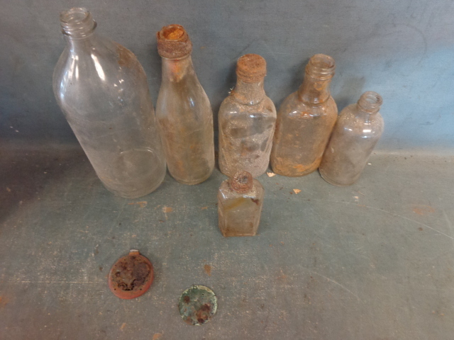 lot 41 image: Vintage Bottles and Pocket Watch