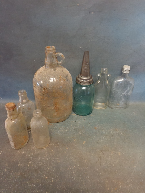 lot 46 image: Antique Glass Bottles