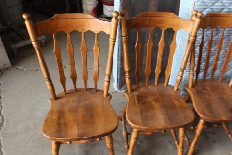 Set of 5 Wood Chairs