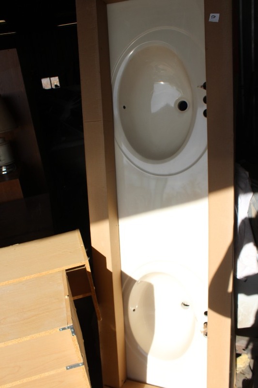 New in Box Double Bathroom Sink