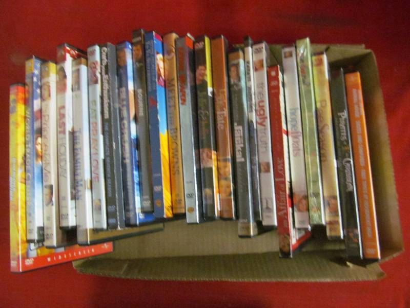 group of DVDs