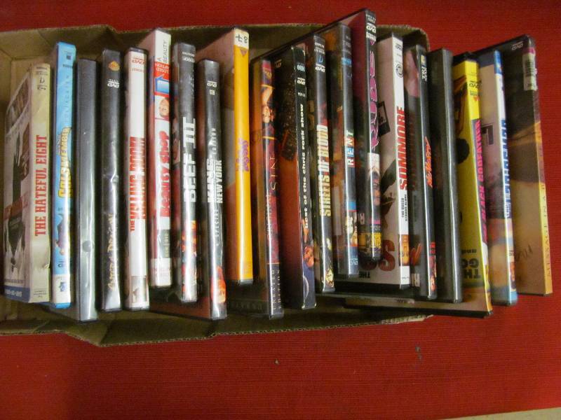 group of DVDs