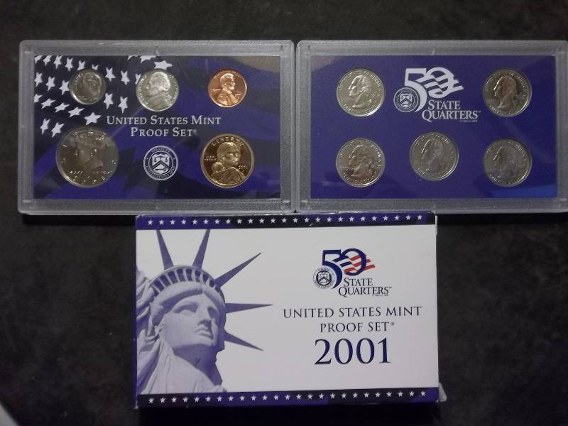 2001 U S Silver Proof Set With State Quarters