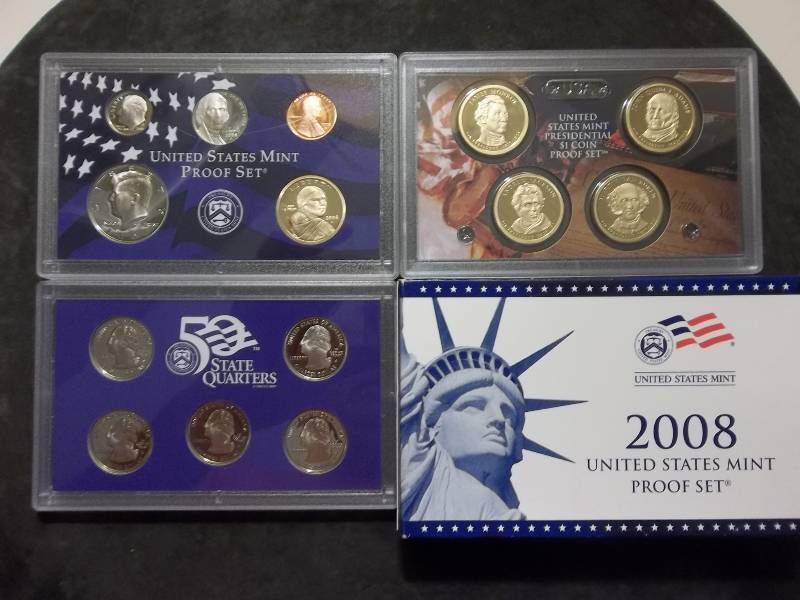2008 US Proof Set With State Quarters & Presidential Dollars