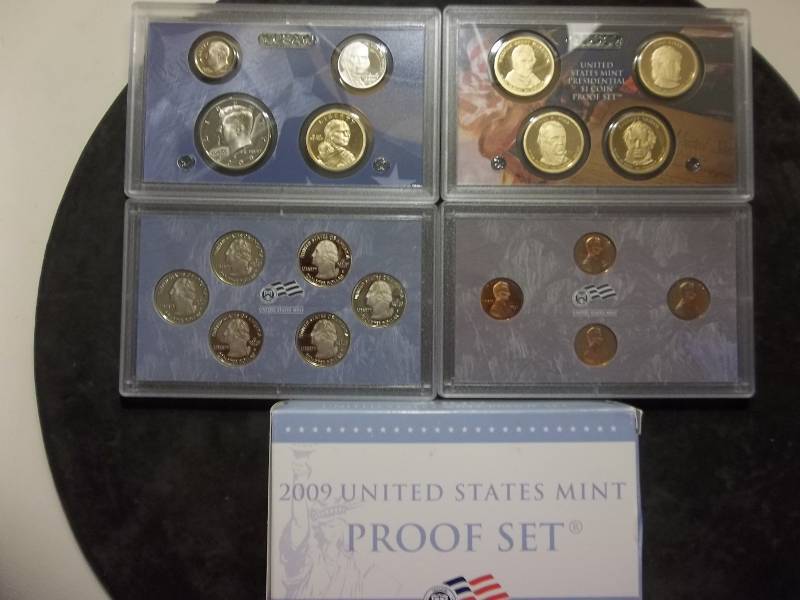 2009 US Proof Set With State Quarters, Presidential Dollars & Lincoln Cents